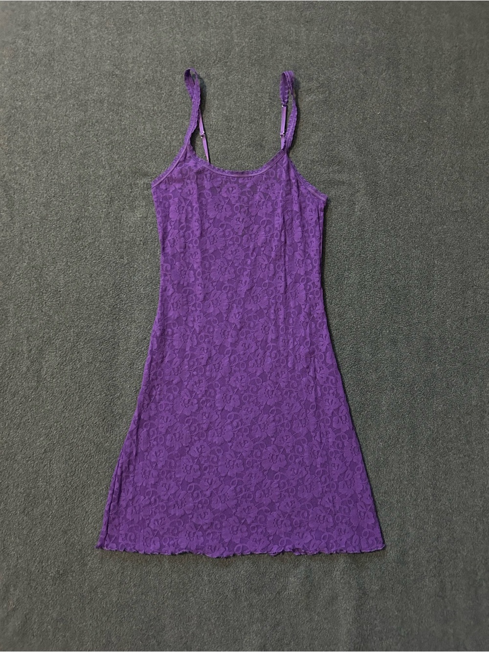 Purple Lace Slip Dress